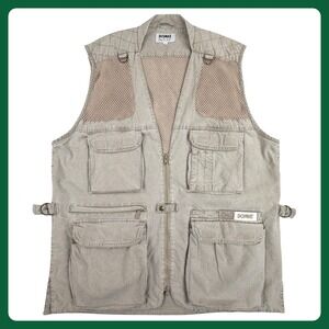 Domke PhoTOGS Photography Vest Men XL Khaki Tan Cotton Mesh Utility Pockets VTG